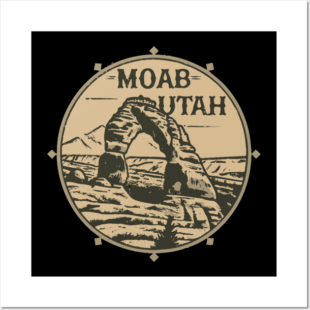 Moab Utah Vintage Outdoor Wall Art by Trendsdk